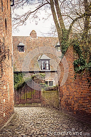 European medieval street, Leuven