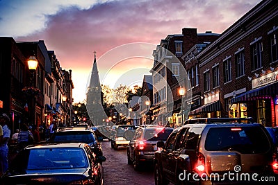 Evening on Main Street in Annapolis Maryland