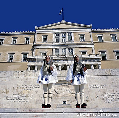 Evzones the presidential ceremonial guards