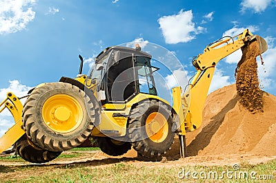 Excavator Loader with backhoe works