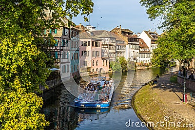 Excursion boat in Strasbourg - France
