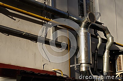 Exhaust Ventilation Pipe on Building