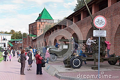 Exhibition of Soviet military vehicles