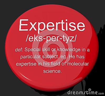 Expertise Definition Button Showing Skills