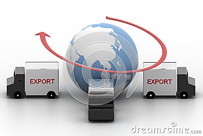 Export Van Surrounded Around Earth