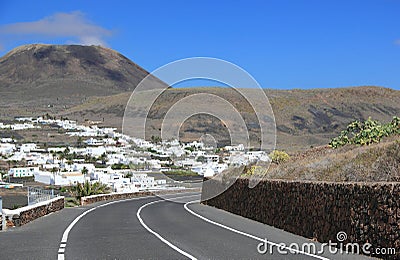 Extinct volcano „Mount Corona”. Lanzarote, Canary Islands.