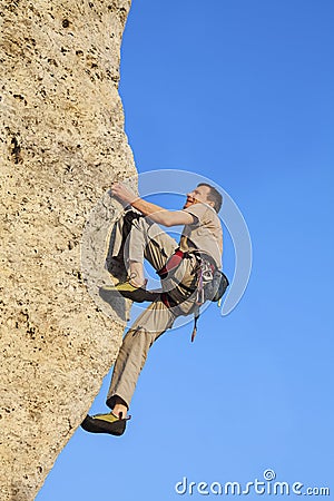 Extreme rock climbing.
