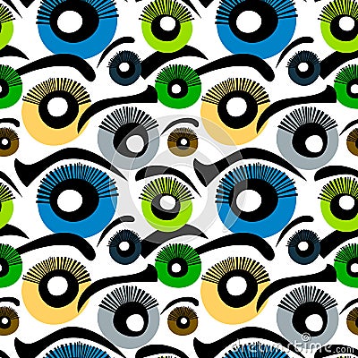 Eyes Seamless Background