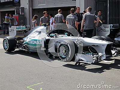 F1 Photos : Formula 1 Mercedes car - Stock Picture