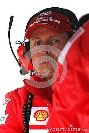 F1 2008 - Michael Schumacher Ferrari Redaktionelles Stockfoto - Bild: ...