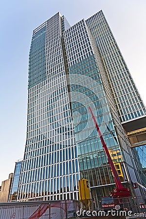 Facade of a skyscraper in Frankfurt am Main
