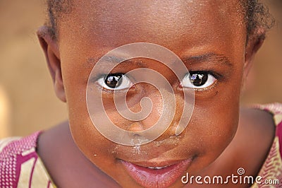 Face of beautiful african little girl