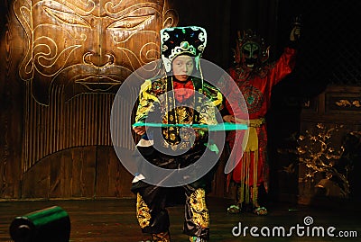 Face mask changing in Sichuan Opera