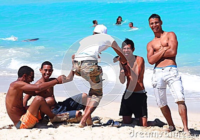 Faces Of Cuba-Young Men At Playa Del Este