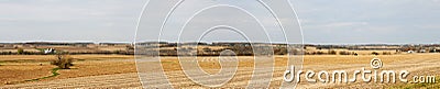 Fall farm field panorama