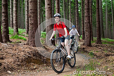 Family biking