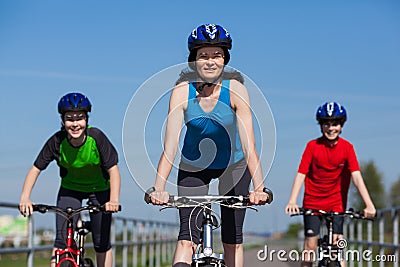 Family biking