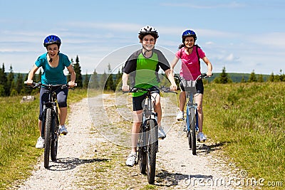 Family biking