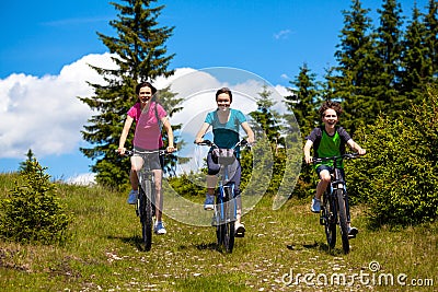 Family biking