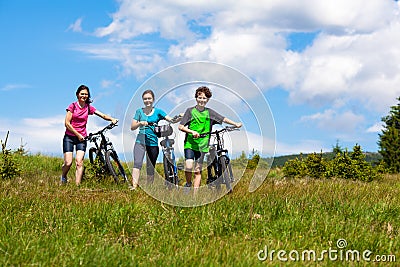 Family biking