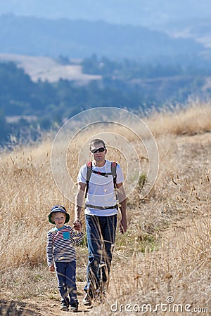 Family hiking