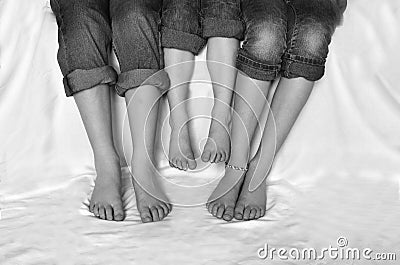 Family Legs Bare Feet