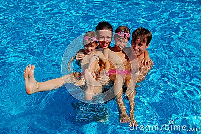 Family pool fun