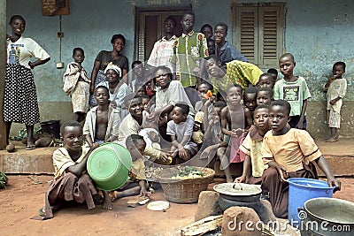 Family Portrait of Ghanaian extended family