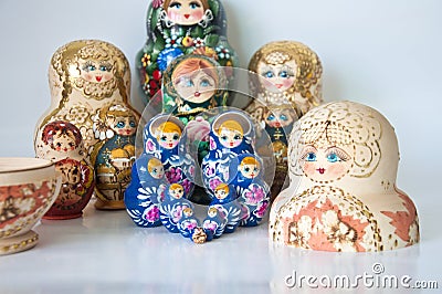 Family of Russian nested dolls