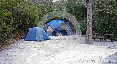 Family style tent camping