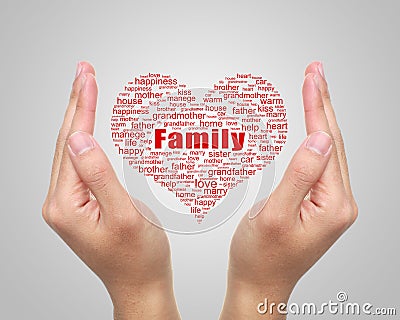 Family Tag Cloud With Hands