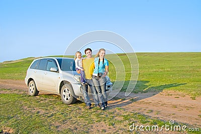 Family travels by car