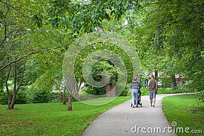 Family Walking in the Park