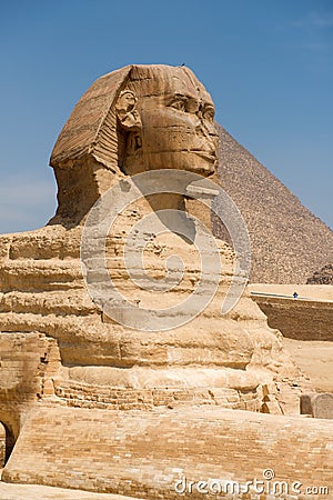 Famous ancient statue of Sphinx