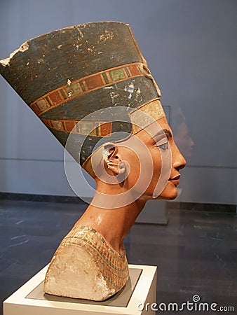 Famous bust of Nefertiti in Pergamon Museum