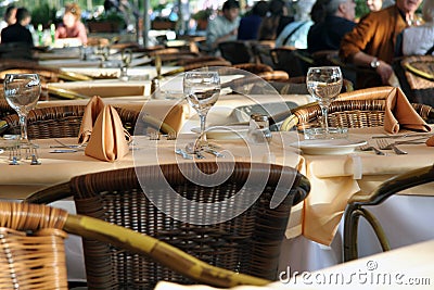 Fancy Dinner Table at Restaurant