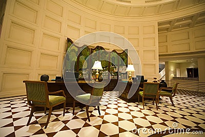 Fancy Lobby in a Luxury Resort Hotel