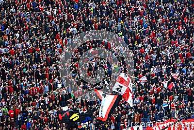 Fans of Dinamo Bucharest football club