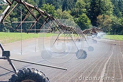 Farm field irrigation crawler