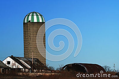 Farm with silo