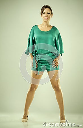 Fashion woman in green