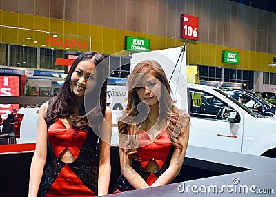 Fast Auto Show2014 BANGKOK, THAILAND- July 4,2014 Unidentified model presented at Booth Mazda,Bitec Convention Hall Bangna