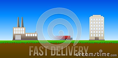 Fast delivery illustration