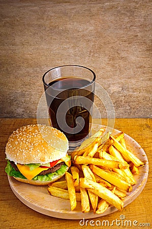 Fast food burger menu