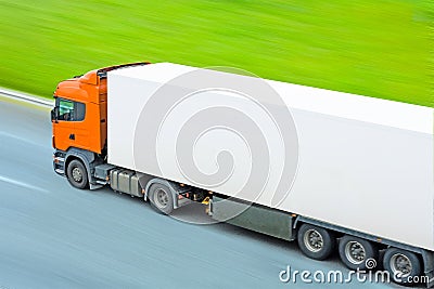 Fast moving blank truck