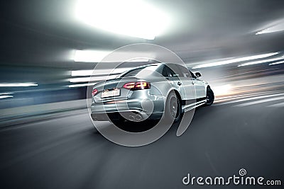 Fast moving car night version