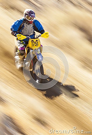 Fast Racer on Dirt Bike