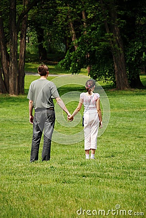 Father and daughter outdoors