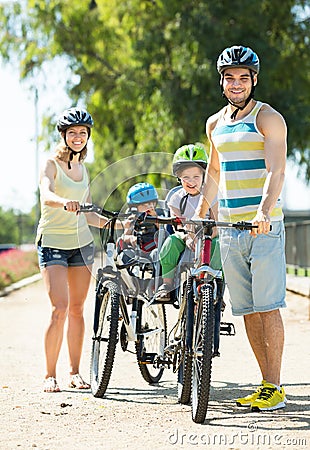 Father, mother and two children