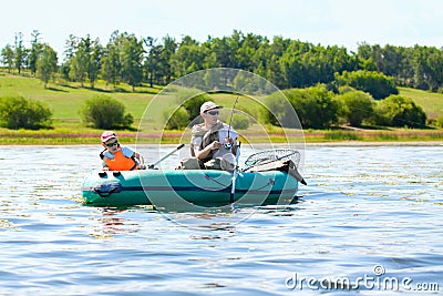 Father and son fishing